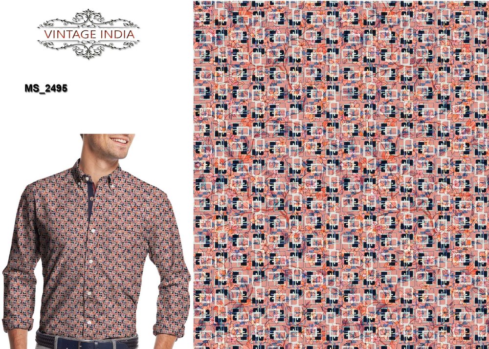 Digital Printing On Fabric (Polyester) For Shirt, Location: India