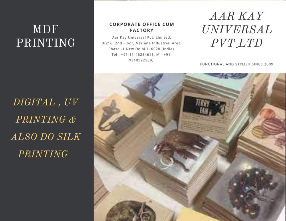 White Acrylic MDF Printing Services, Location: Delhi, Size: Std