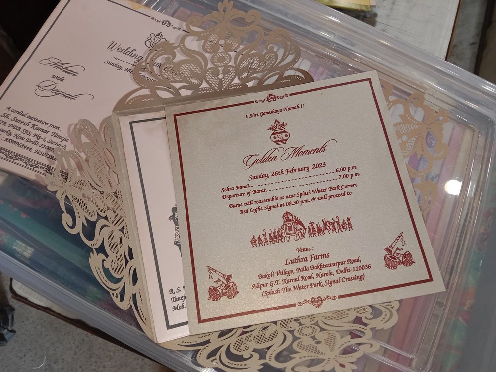 peach Wood digital card on mdf, Location: Delhi