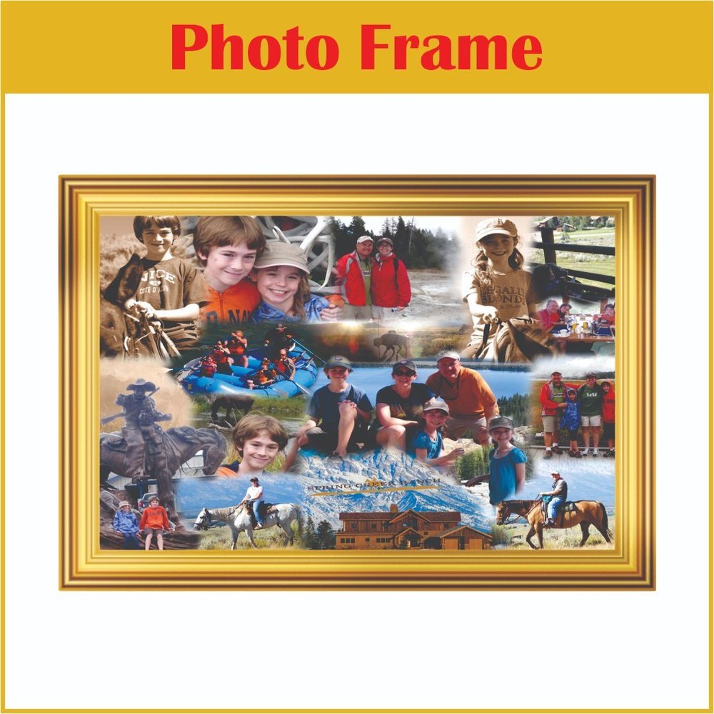 Aluminium Wooden Collage Photo Frame, For Gift, Size: 12x18inch