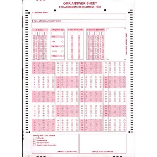 Paper OMR Sheet Printing Services, in Pan India
