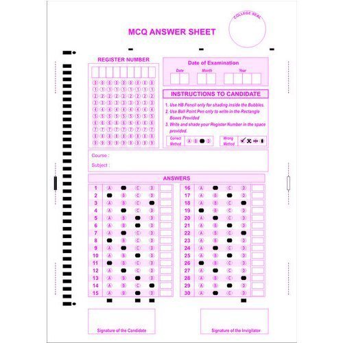 OMR Sheet Printing Services