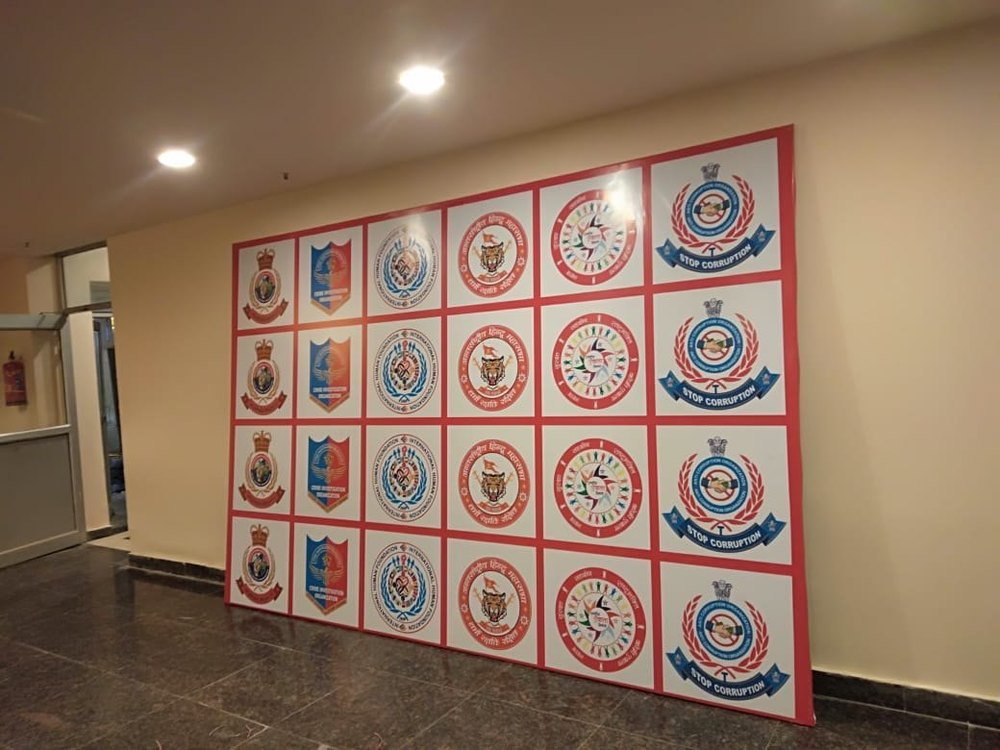 Acrylic Interview Stage Backdrop Printing Services