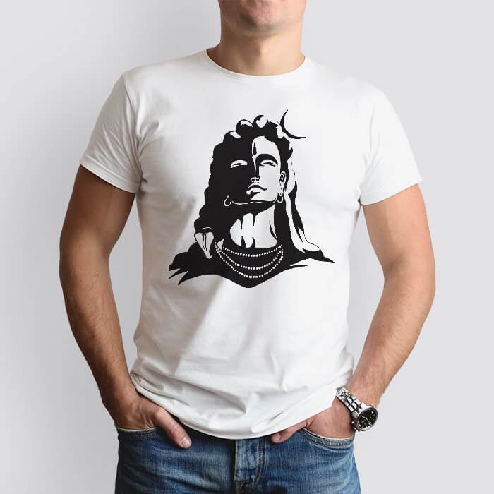 12-60 Polyester Lord Shiva Printed T Shirt