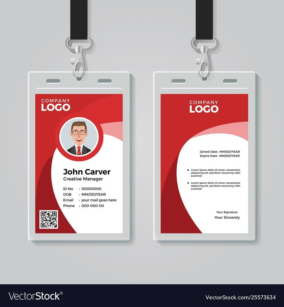 Red Rectangular I-cards