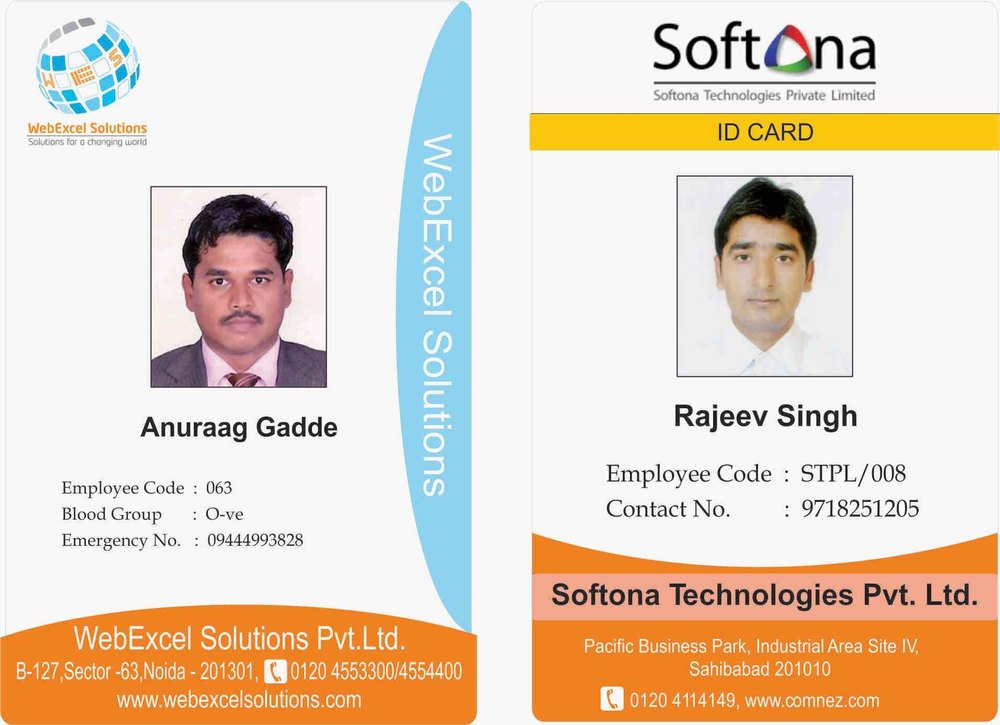 Black Custom Id Card Printing