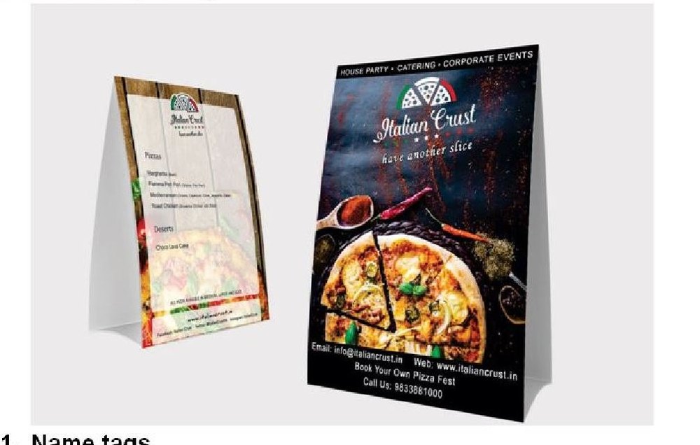 Tent Cards Printing Service, in Local