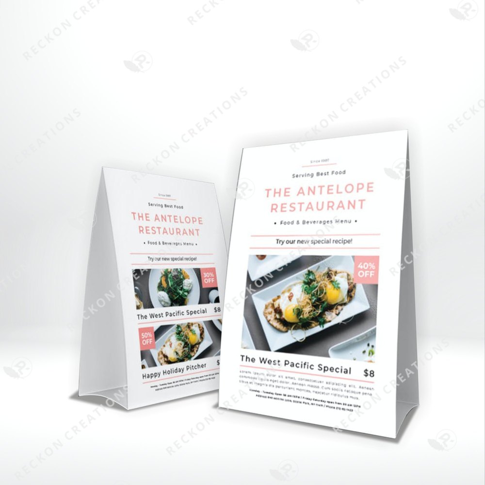 Paper Tent Card Printing Service, in Pan India