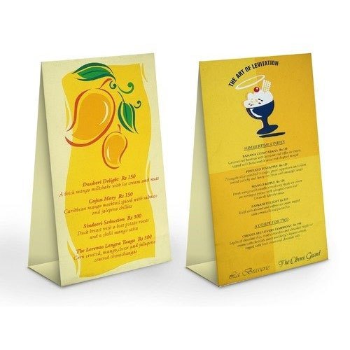 Paper Tent Card Printing Services, 3*6 Inches