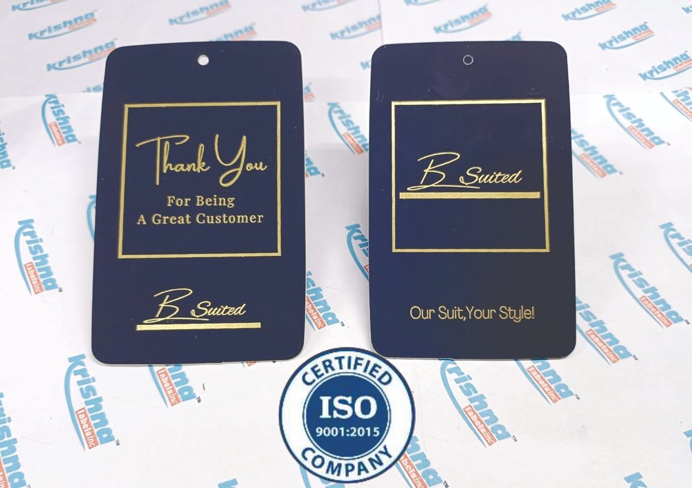 Paper Foil Hang Tag Printing, For On Garments