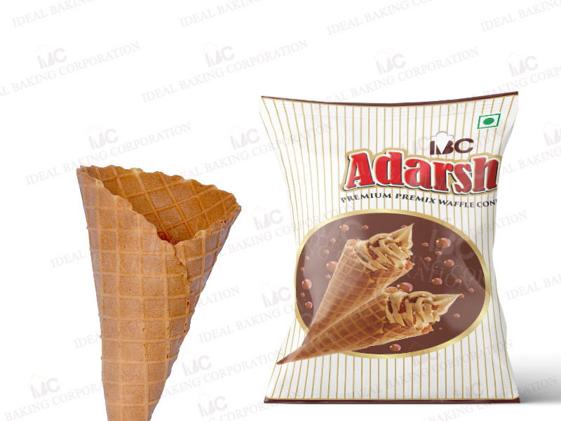 ADARSH PREMIUM WAFFLE CONE PREMIX, Vanilla, Packaging Type: Packets