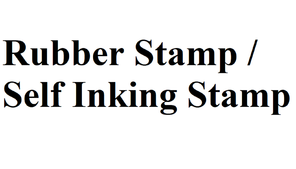 Rubber Stamp Printing Services