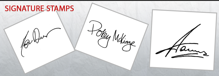 Signature Stamps Printing Service