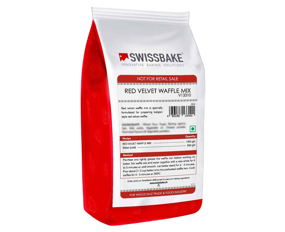 SwissBake Egg Free Red Velvet Waffle Mix