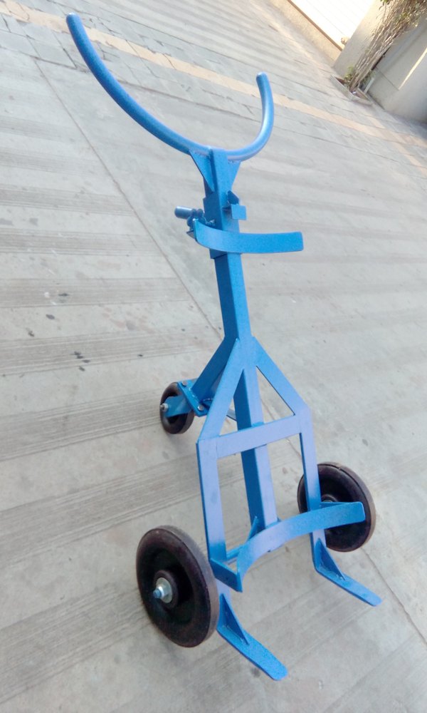 Siddh Krupa Mild Steel Three Wheel Drum Lifter Trolley, No Of Wheels: 3 Wheels, Loading Capacity: 50-100 kg