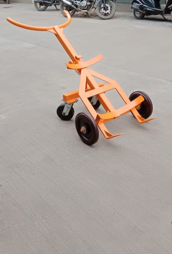 Mild Steel Four Wheel Drum Trolley, Loading Capacity: 200-400 kg, Model Name/Number: SRMLIFT-D250M