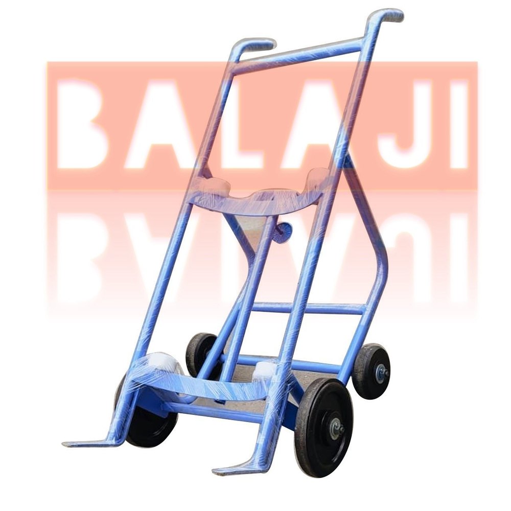 Manual Mild Steel 4 Wheels Drum Handler Trolley, Lifting Capacity: 200-400KG, Loading Capacity: 200-400 kg