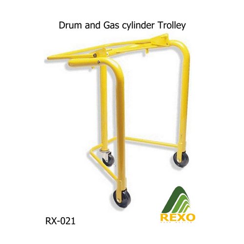 Rexo Drum Cylinder Mild Steel Trolley, No Of Wheels: 3, Loading Capacity: 80 Kg