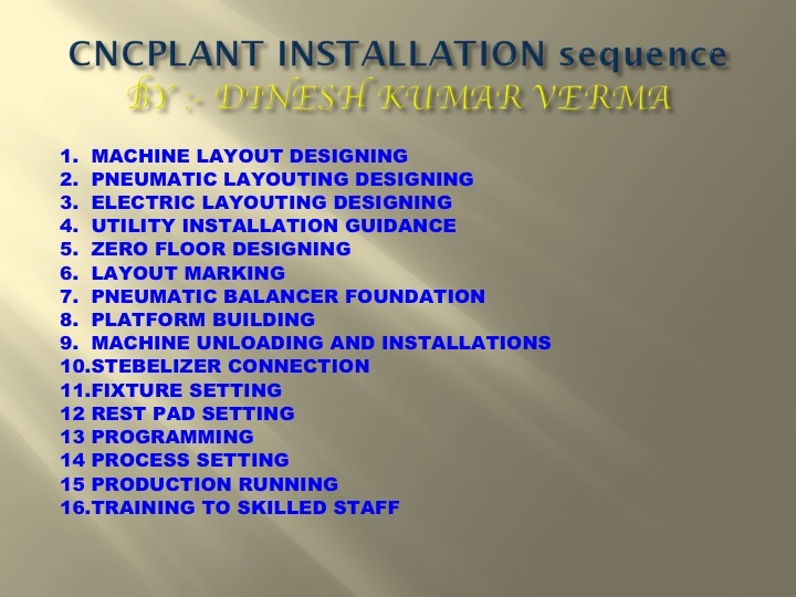 Cnc Plant Consultant