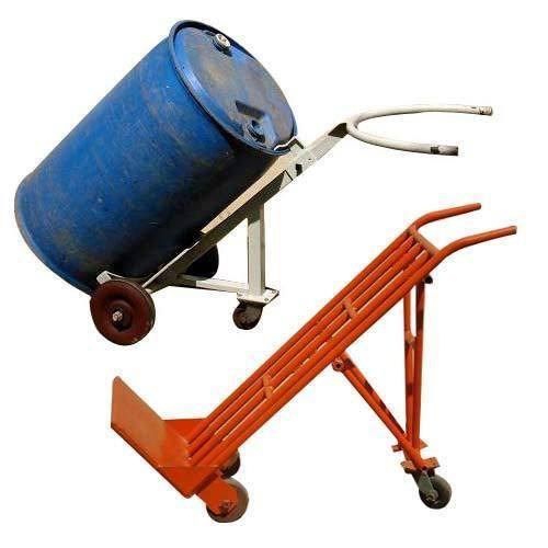 Mild Steel Drum Lifting Trolley, No Of Wheels: Three, Loading Capacity: 0-200 kg