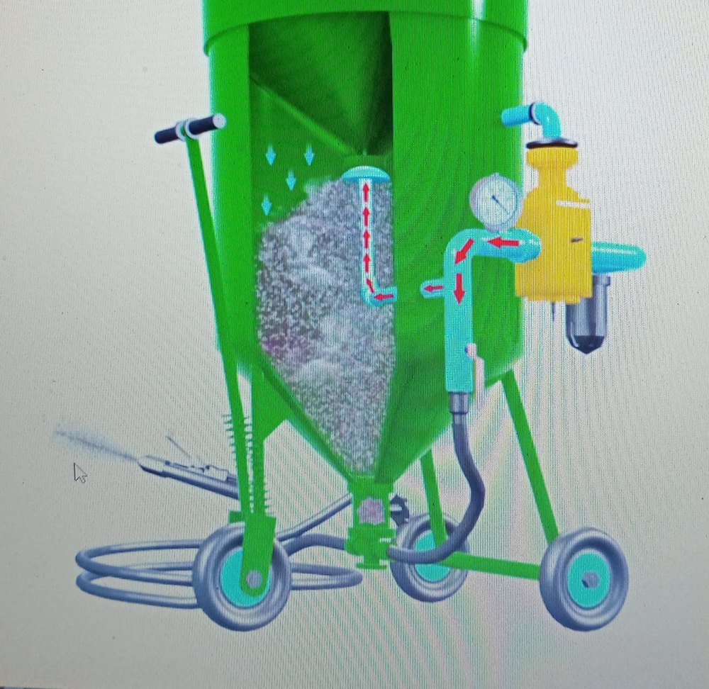 Diabola Type Airless Portable Sand Shot Blasting Machine, 40