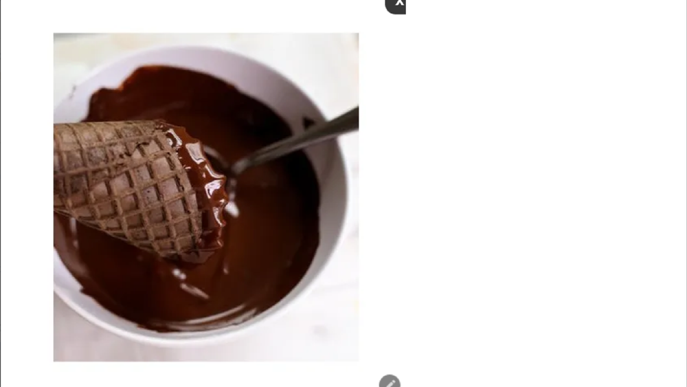 Powder Ikone Foods Swiss Chocolate Flavor Waffle Cone Premix
