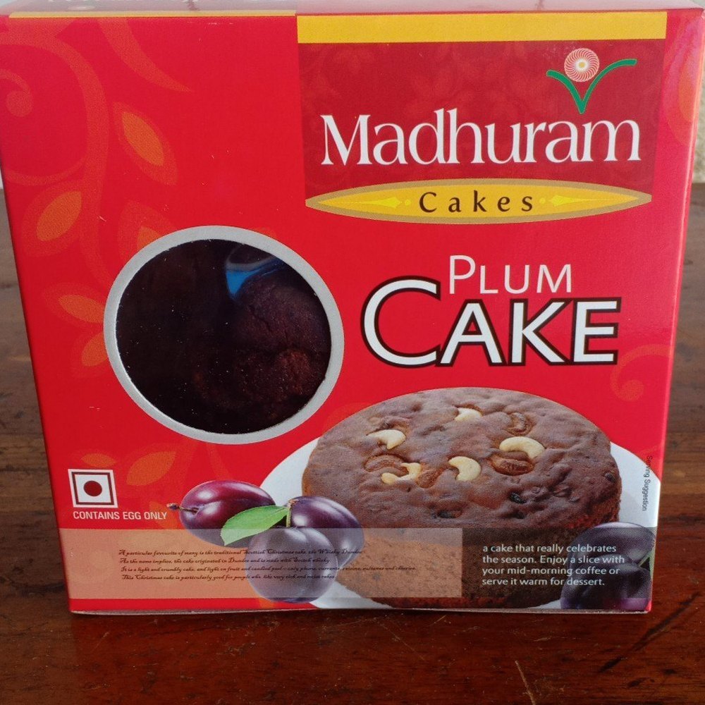 Round 330gm Madhuram Plum Cake, Packaging Type: Box