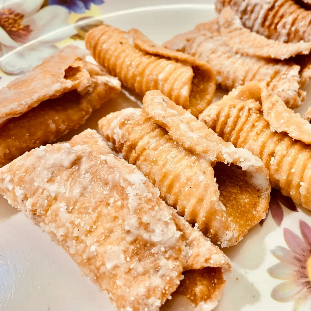 Andhra Godhuma Gottalu Sweet Coated Wheat Crispy Rolls