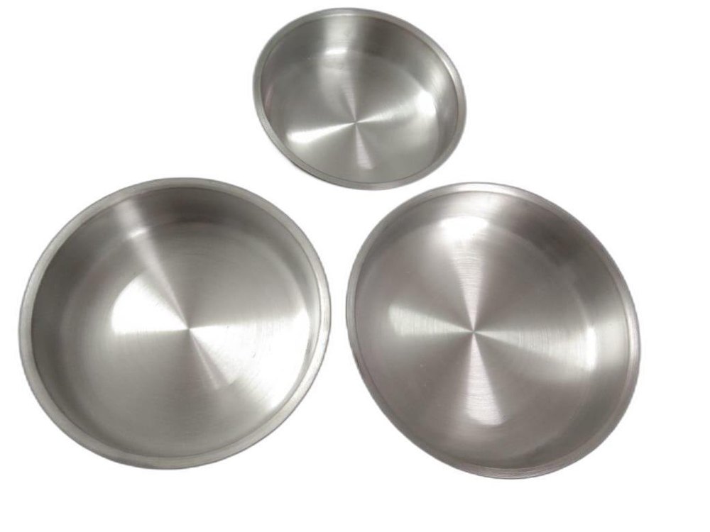 Aluminium Baking Round Cake Mould Pan 3 Piece Set (6, 7, 8))