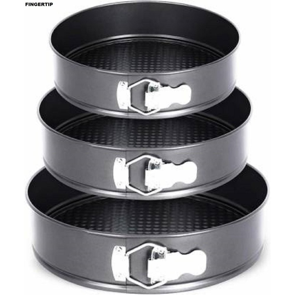 Set of 3 Round Cake Mould for Baking Non Stick Cake Tins/Pan/Tray for Microwav