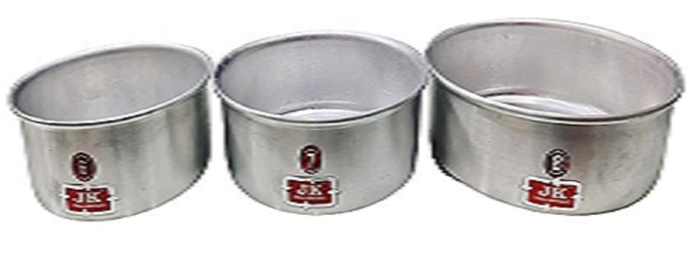 Silver 4 Pcs J-22 ALUMINIUM ROUND CAKE MOLD, For Baking Cakes, Thickness Millimetre: 1 Mm