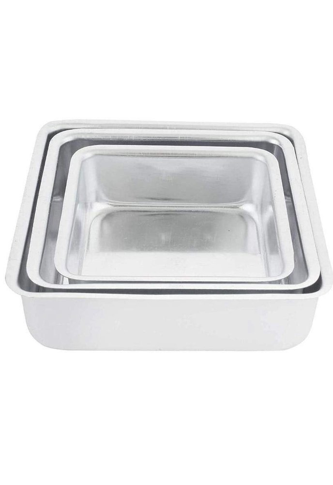 3 Set Silver Aluminium Cake Mould 1x3