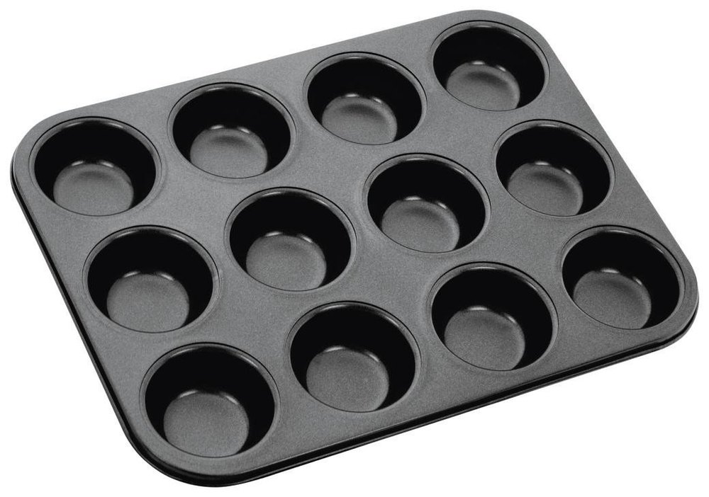Muffin Cupcake Moulds 12-Slot Cup Midi Shape, For Baking