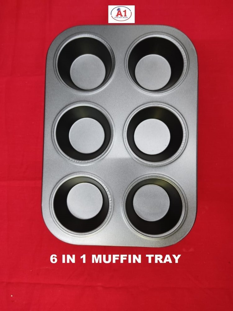 Black Silicone Muffin Tray, Thickness Millimetre: 5mm
