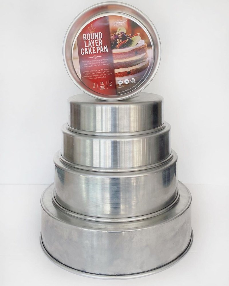 Silver Aluminium Baking Round Cake Mould Pan