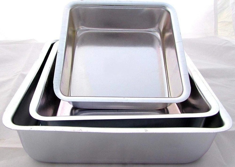 Silver Aluminium Aluminum Baking Pan Set, For Bakery, Capacity: 50 ml, 100 ml And 150 ml