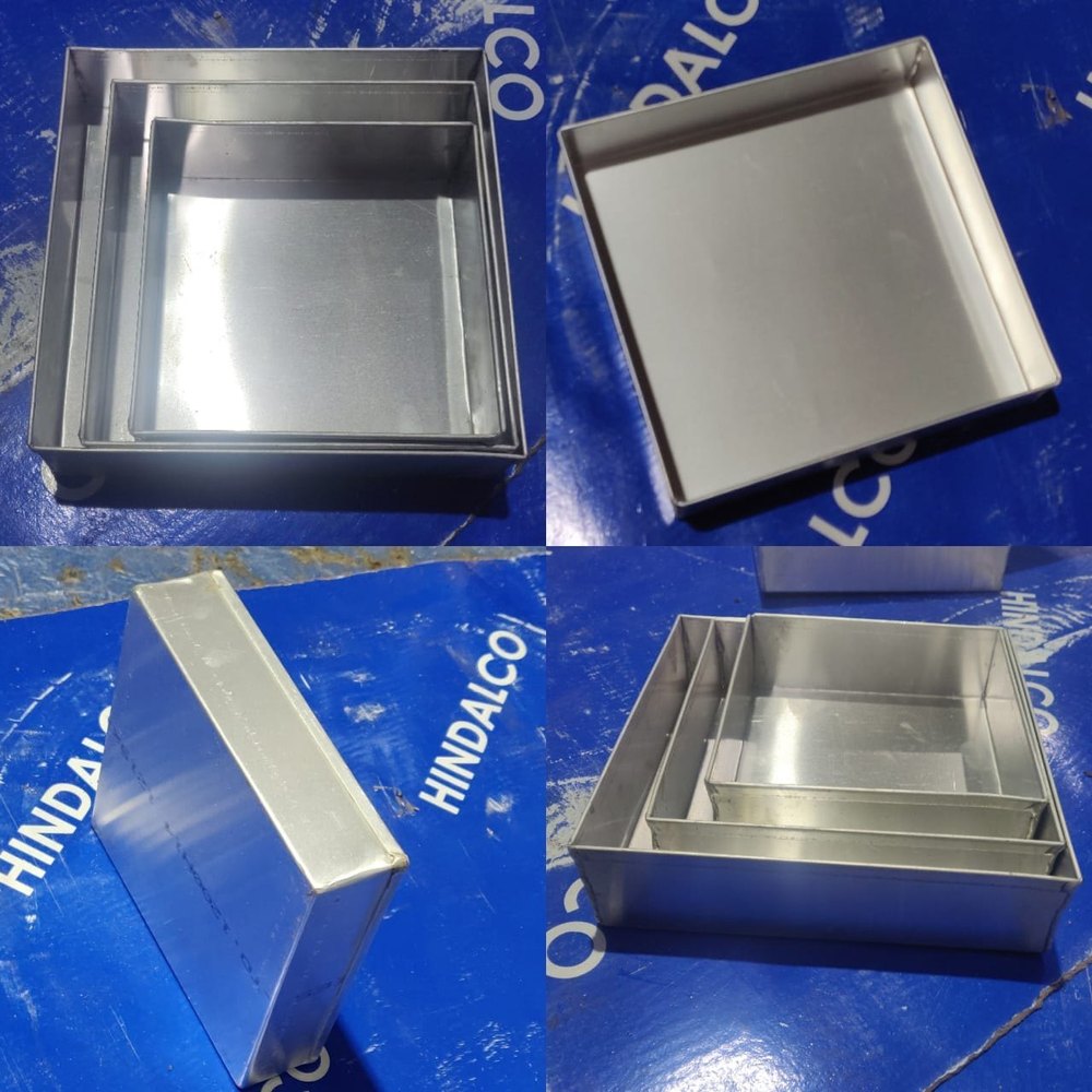 Silver 6x6 Inch Aluminium Cake Mould, Thickness Millimetre: 1 Mm