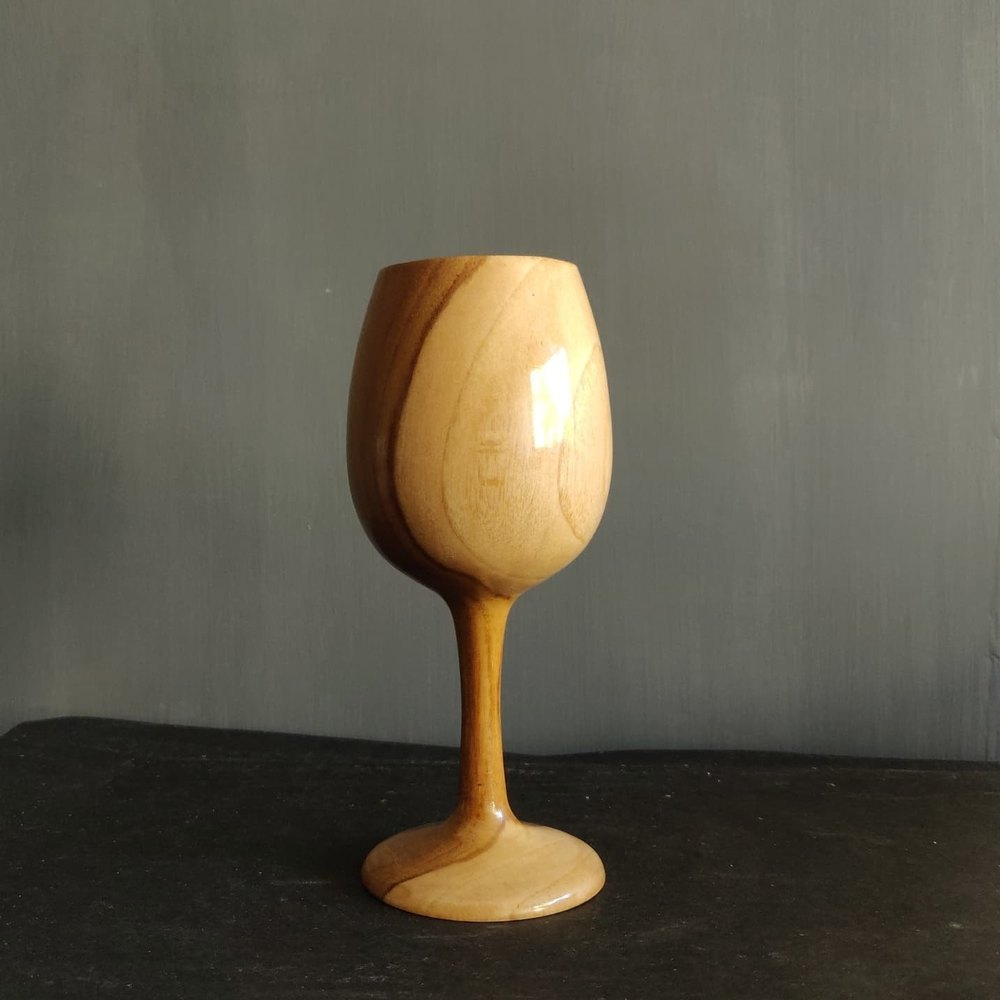 Wooden Wine Glass