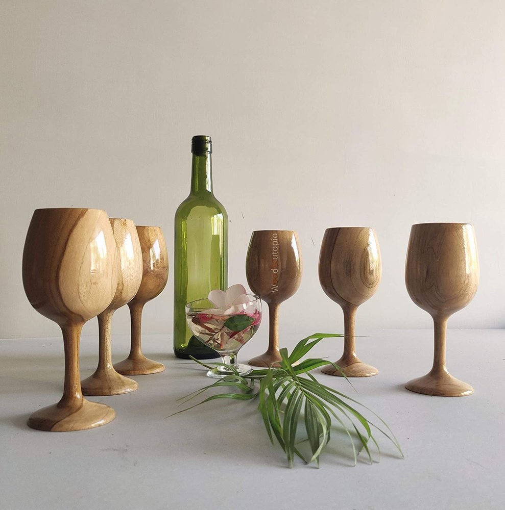 Royal Look Premium Wooden Wine Glass
