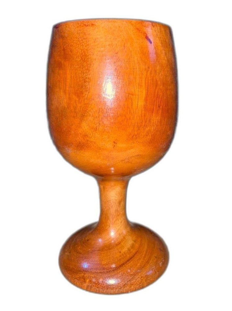Wooden Short Neck Wine Glass