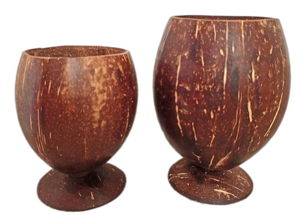Fully Polished Coconut Wine Glass