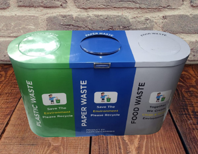 Steel Color Coated Trio Dustbin