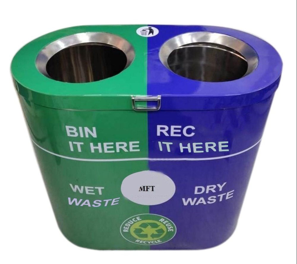 Stainless Steel Duo Recycle Dustbin