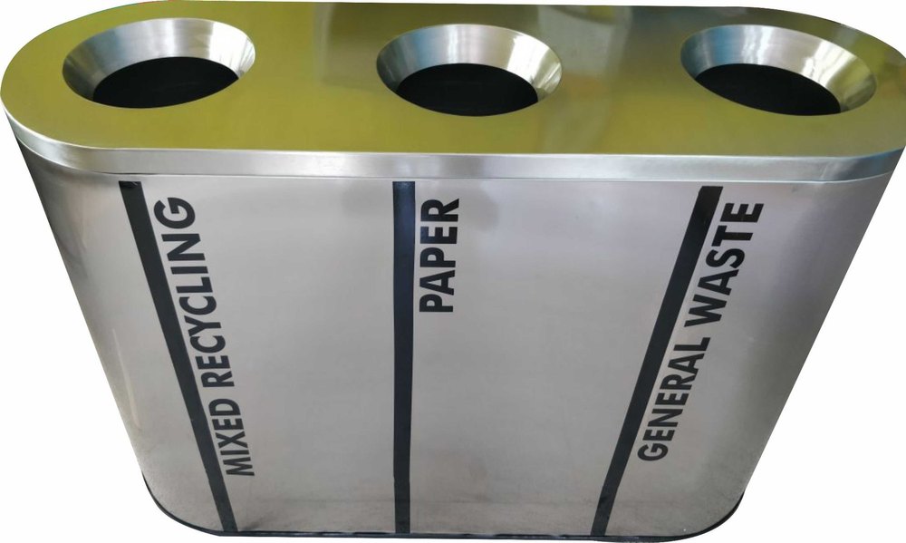 Trio Recycle Bins, Material Grade: Ss 304