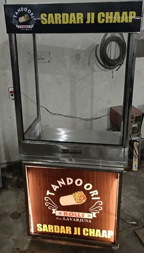 SILVER Stainless Steel Chaap Counter For Restraunt And Street Chap Stall, For Restaurant