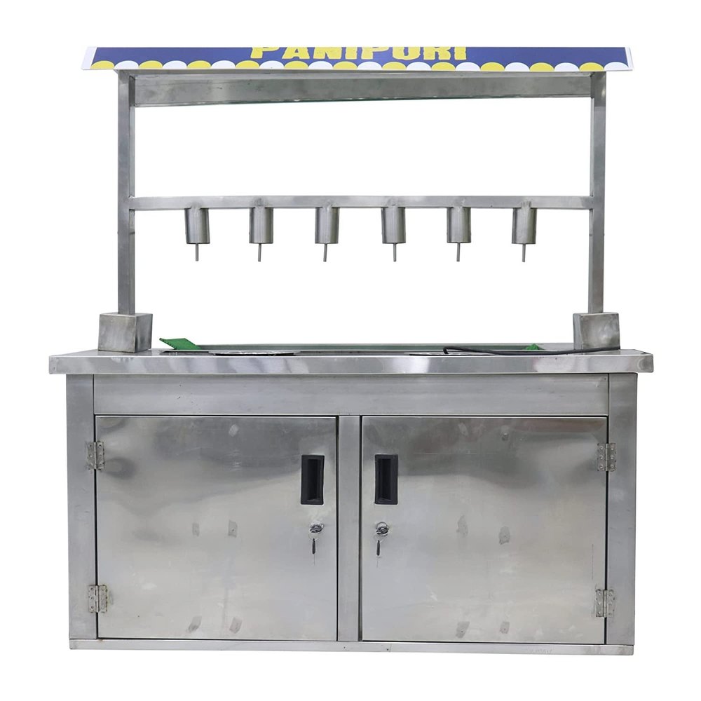 White Stainless Steel Fast Food Stall