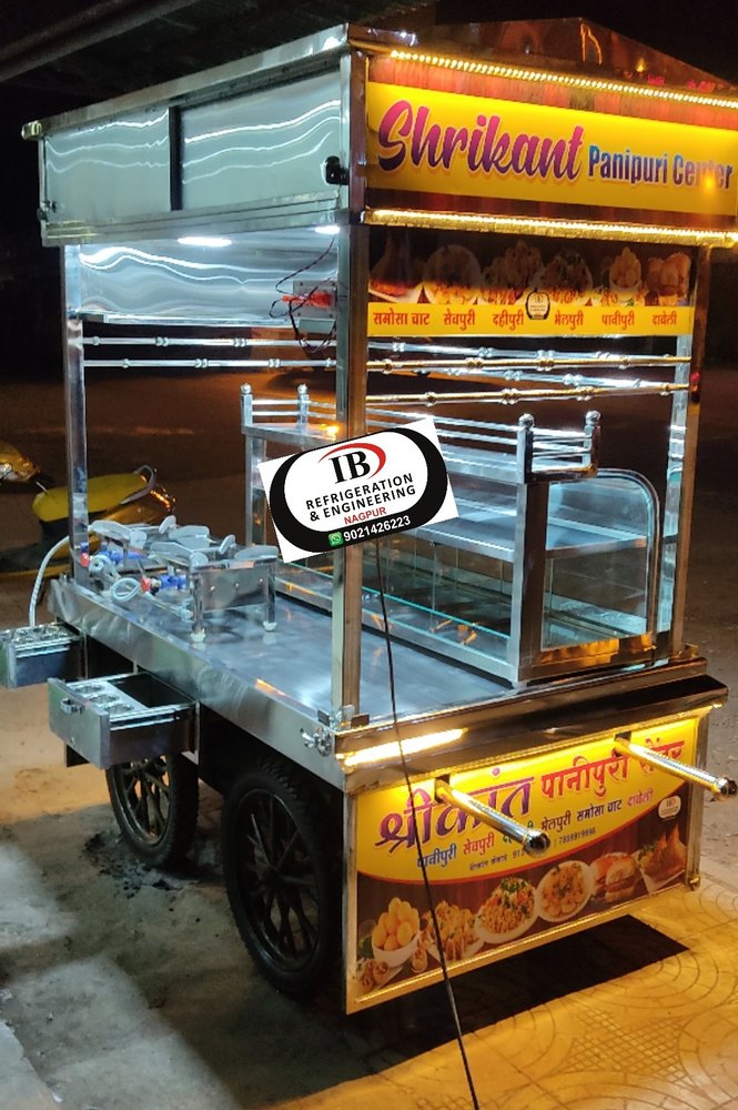 Stainless Steel Chat Gupchup Stall