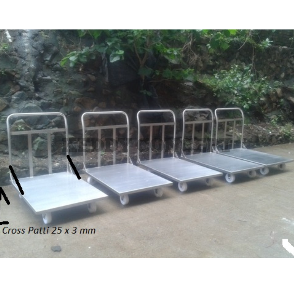 Mild Steel Industrial Material Handling Trolley, Trolley Size: 2 X 3ft