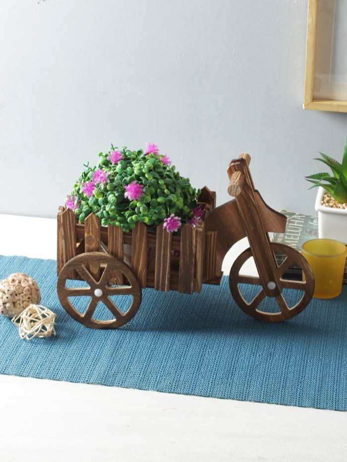 Browen Fourwalls Wooden Cart (20 Cm X 15 Cm X 20 Cm), For Event