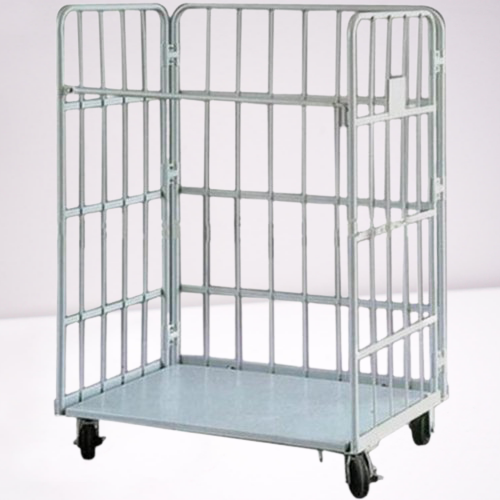 SE Steel Three Sides Cart Trolley, No Of Wheels: 4 Wheel, Loading Capacity: 400 kg